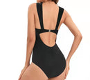 Women's swimwear one-piece elegant Black