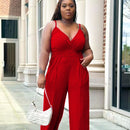 Women’s Jumpsuit Elegant Plus Size Cotton Linen Loose Fit-1