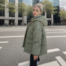 Women's jacket elegant cotton padded loose warm long sleeves