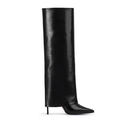 Buy black-super-migration Women’s Boots Stiletto Heel Elegant Pantyhose Pointed High Leg Plus Size