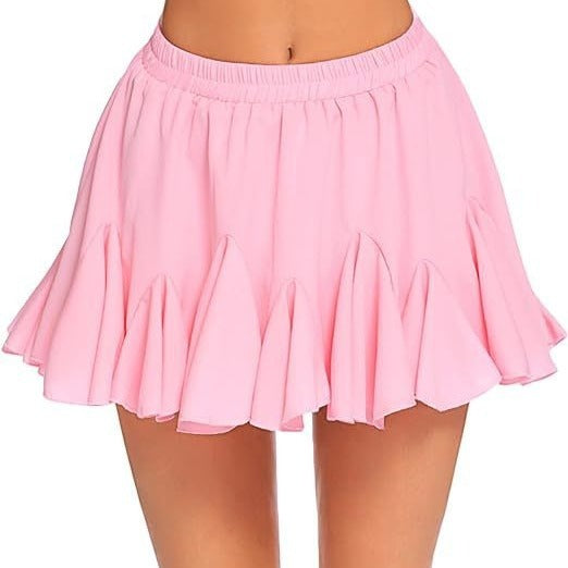 Woman's Min skirt fluid bohemian ruffled elegant pleated