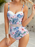 Women's swimsuit one-piece Push Up Contrast color fashion bikini
