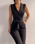 Women's Jumpsuit Elegant Slim Sexy Sleeveless Lace Up with Pocket