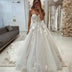 Wedding Dress Elegant Strapless Lace Tulle A Line Bridal Ball Gown