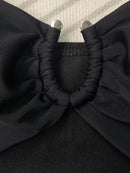 Women's swimwear one-piece monokini elegant openwork backless-9