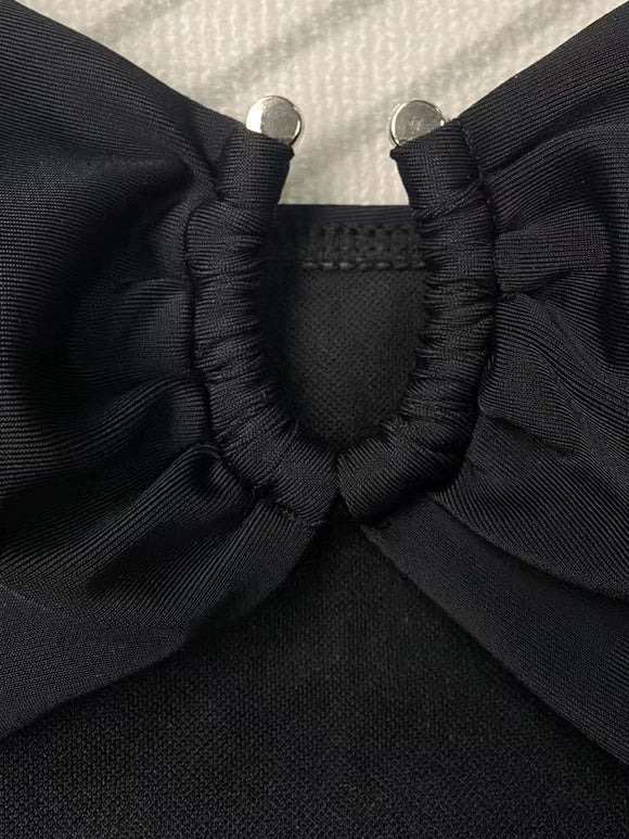 Women's swimwear one-piece monokini elegant openwork backless