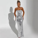 Women's Sexy Dress Sequins Elegant Backless Sleeveless Party Evening-8
