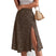 Women's midi skirt bohemian elegant high split floral print