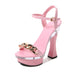 Women's Sandals with chain and high heels, sexy elegant, show