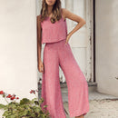 Women's Jumpsuit Elegant Flowy Sleeveless High Waist Wide Leg Printed
