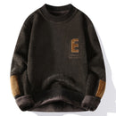 Men’s Knitted Sweater Pullover  Plus Fleece Thick Warm Winter-8
