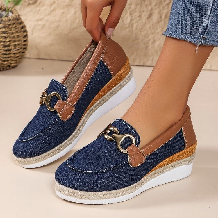 Women's Shoes wedge heel lazy, casual office elegant, universal