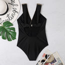 Women's swimwear one-piece elegant Black