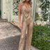 Jumpsuit Party Sexy Sequin Backless Sleeveless Bodysuit for Women