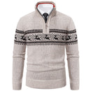 Men's Knitwear Sweater Elegant Plus Size Zipper Loose Fit Autumn Winter