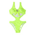 Women's swimwear one-piece elegant drawstring backless
