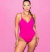 Women's swimwear one-piece triangle backless large size sexy