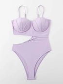 Women's swimwear one-piece European and American solid color