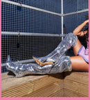 Women’s Knee-High Boots Elegant Sequins Over-the-Knee Party Glam-3