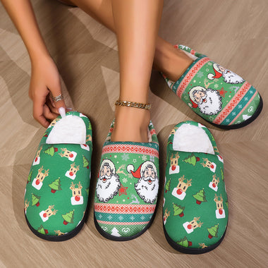 Women's slippers Christmas printed elegant