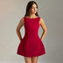Sexy Slim Backless Mini Dress Elegant Sleeveless Summer for Women