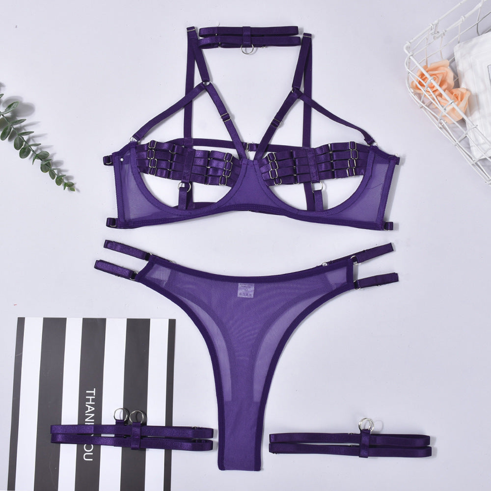 Women's lingerie erotic set elegant showing breasts