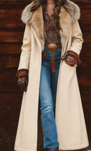 Women's Coat Elegant Long Warm American Winter Style Luxury Look-2