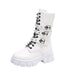 Women's boots mid-high lace-up elegant , side zipper confortable