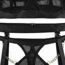 Women's lingerie set three pieces elegant hollow sexy-9