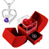 To My Love Preserved Red Rose Necklace Gift Love You Gift Set