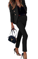 Women's suit two-piece elegant, formal pants, office, solid color