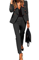 Women's suit two-piece elegant, formal pants, office, solid color