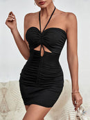 Women's Mini dresse elegant sexy backless, nightclub with straps