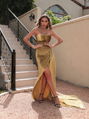 Women's Prom Dress Velvet Split, Off Shoulder, Sexy, High Slit, Corset