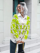 Women's Cardigan Sweater Knitted elegant, long sleeves, open