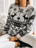 Women's sweater Christmas knitted, long sleeves and round neck, Streetwear