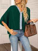 Women's shirt elegant chiffon, short sleeves, loose, casual
