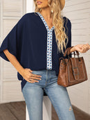 Women's shirt elegant chiffon, short sleeves, loose, casual