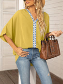 Women's shirt elegant chiffon, short sleeves, loose, casual
