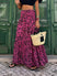 Women's Skirt long bohemian floral printed elegant, elastic waist, casual