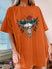 Women's T-shirt  short-sleeved Western Bullhead print elegant
