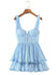 Mini dress Multi-layered chiffon, sleeveless, vintage buttons, evening
