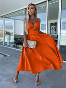 Women's Dress Evening Elegant Backless Cut Out Side Pocket Long Slit-18