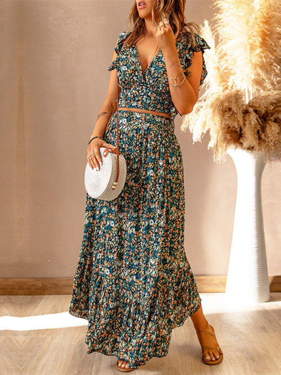 Women's Dress Maxi Bohemian Irregular backless elegant short sleeve V-neck