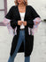 Women's Cardigan knitted fringes, dropped shoulders elegant lantern sleeves