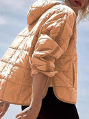 Chaqueta de mujer elegante acolchada en algodón con capucha -22