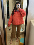 Chaqueta de mujer elegante acolchada en algodón con capucha -30