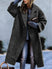 Women's Coat winter wool stylish long sleeve loose without belt