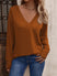 Women's t-shirt loose with dropped shoulders, v-neck, buttoned top