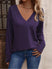 Women's t-shirt loose with dropped shoulders, v-neck, buttoned top